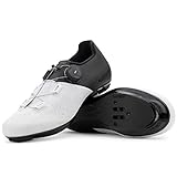 Tommaso Pista Elite Women's Cycling Shoes Dual Cleat Compatibility Spin Shoes, Indoor Cycling Bike, Road Bike Shoes, Sport Bike No Cleats - Compatible with SPD, SPD-SL & Look Delta Cleats - White 40