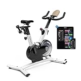 Freebeat Smart Exercise Bike, Boom Bike Auto Resistance, Cushioned Seat With Saddle Detection, Personal Trainer Algorithm, Small Spaces, Solid, Stable Design, Top Instructors, Bluetooth (Ivory White)