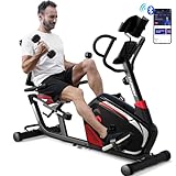 HARISON Magnetic Recumbent Exercise Bike with Arm Exerciser, Recumbent bikes for Adult and Seniors, Recumbent Exercise bike for Home 400 lbs Capacity