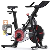 MERACH Exercise Bike, Bluetooth Stationary Bike for Home with Magnetic Resistance, Indoor Cycling Bike with 350lbs Weight Capacity, iPad Holder, TT
