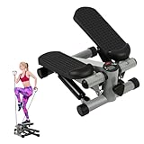 Mini Stepper Exercise Machine Stair Stepper with Resistance Band, Fitness Stepper for Home Use